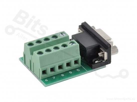 Schroefterminal voor DB9 RS232 connector female